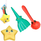 Набор игрушек для песочницы ABtoys Лучик, 3 предмета (формочка-звезда, совок и ложка)