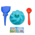 Набор игрушек для песочницы ABtoys Лучик, 3 предмета (формочка-кекс, совок и ложка)