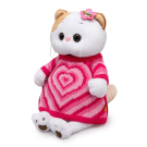 Мягкая игрушка BUDI BASA Кошка Ли-Ли в вязаном платье с сердцем 24 см