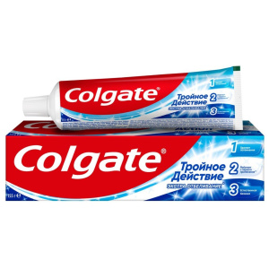 COLGATE Зубная паста Тройное действие ЭКСТРА ОТБЕЛИВАНИЕ 100мл