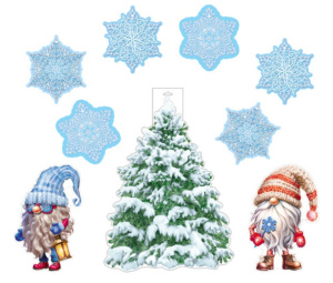 Комплект для оформления интерьера. Сказка в лесу (2 плаката А4, плакат А3 и 3 фигуры по 2 шт.)