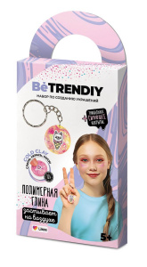 Набор для творчества Be TrenDIY украшения из полимерной глины COLD CLAY Брелок