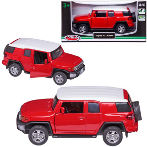 Машинка металлическая MSZ серия 1:43 Toyota FJ cruiser, цвет красный, инерционный механизм, двери открываются Машинка металлическая MSZ серия 1:43 Toyota FJ cruiser, цвет красный, инерционный механизм, двери открываются