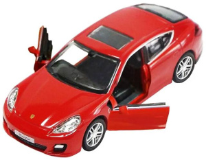 Машинка металлическая Uni-Fortune RMZ City серия 1:32 Porsche Panamera Turbo, цвет красныйб двери открываются Машинка металлическая Uni-Fortune RMZ City серия 1:32 Porsche Panamera Turbo, цвет красныйб двери открываются