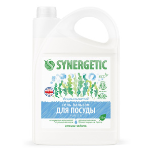 SYNERGETIC Гель-бальзам для мытья посуды PURE 0% 3,5л