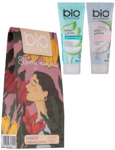 Bioprovince Набор подарочный Lovely Moments Крем для рук питательный, 75 мл+ Крем для рук увлажняющий, 75 мл, вид1