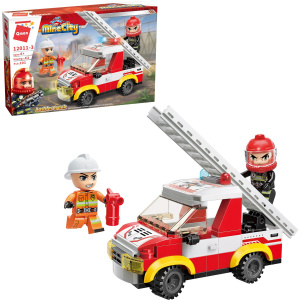 Конструктор Qman серия MineCity Пожарная машина 101 деталь