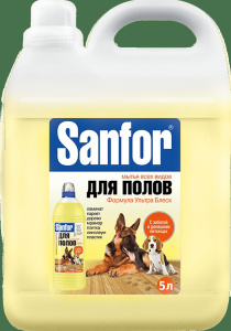 SANFOR Средство для мытья полов УЛЬТРА БЛЕСК С заботой о домашних питомцах 5л
