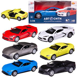 Машинка металлическая Abtoys АвтоСити 1:36 Спортивная-2 инерционная с открывающими передними дверцами 6 видов свет звук Машинка металлическая Abtoys АвтоСити 1:36 Спортивная-2 инерционная с открывающими передними дверцами 6 видов свет звук