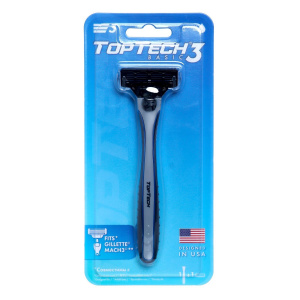 TopTech Basic 3 Мужская бритва 1 станок+ 1 сменная кассета (Совместима с Gillette Mach3*)