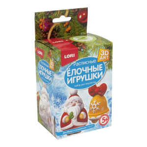 Набор для творчества LORI Роспись ёлочных игрушек Дед Мороз и колокольчик 3D Art Набор для творчества LORI Роспись ёлочных игрушек Дед Мороз и колокольчик 3D Art