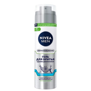 NIVEA MEN Гель для бритья Одним движением сверхскольжение 200мл