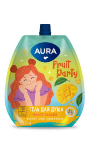 AURA Гель для душа Манго-Папайя дой-пак 250мл