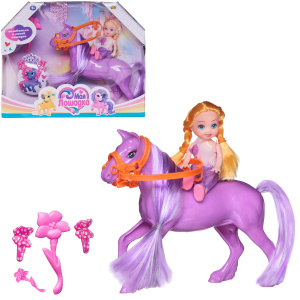 Игровой набор Abtoys Моя лошадка Сиреневая лошадка и девочка-наездницаСИМВОЛ ГОДА 2026 Игровой набор Abtoys Моя лошадка Сиреневая лошадка и девочка-наездницаСИМВОЛ ГОДА 2026
