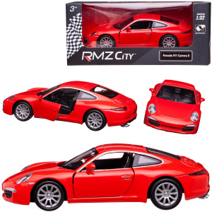 Машина металлическая RMZ City серия 1:32 Porsche 911 Carrea S, красный цвет, двери открываются Машина металлическая RMZ City серия 1:32 Porsche 911 Carrea S, красный цвет, двери открываются