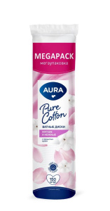 AURA Ватные диски 150шт.