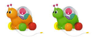 Игрушка-каталка Stellar "Улиточка" на веревочке