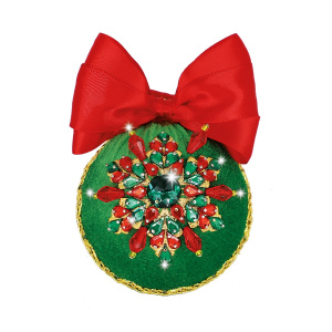 Шар новогодний "Снежинка" зеленая Шар новогодний "Снежинка" зеленая