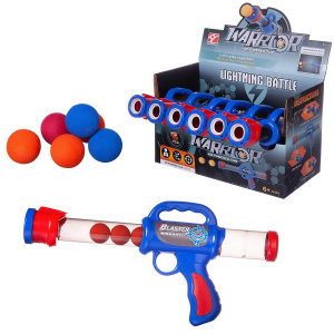 Бластер Junfa с шариками (сине-красный) в дисплее 6 шт