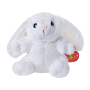 Мягкая игрушка ABtoys Кролик белый, 17 см.