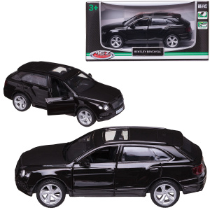 Машинка металлическая MSZ серия 1:43 Bentley Bentayga, цвет чёрный, инерционный механизм, двери открываются Машинка металлическая MSZ серия 1:43 Bentley Bentayga, цвет чёрный, инерционный механизм, двери открываются