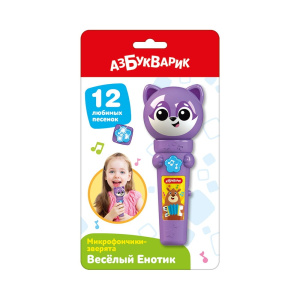 Музыкальная игрушка Азбукварик Микрофончики-зверята. Веселый Енотик Музыкальная игрушка Азбукварик Микрофончики-зверята. Веселый Енотик