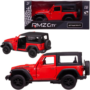 Машина металлическая RMZ City серия 1:32 Jeep Wrangler Rubicon 2021, закрытый верх, красный цвет, двери открываются Машина металлическая RMZ City серия 1:32 Jeep Wrangler Rubicon 2021, закрытый верх, красный цвет, двери открываются