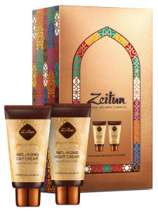 ZEITUN Набор Роскошь молодости кожи: дневн. и ночн.кремы, спонжи