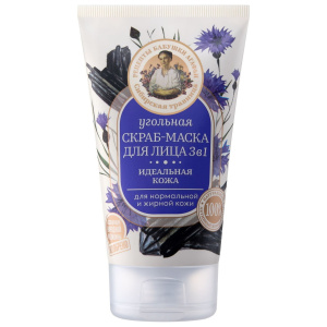 РБА Сибирская Травница Скраб-маска 3 в 1 "Угольная", 120 мл