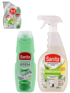 Набор SANITA Спрей УНИВЕРСАЛЬНЫЙ, 500 мл + SANITA крем Универсал, 300 г