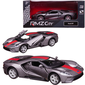 Машина металлическая RMZ City серия 1:32 Ford GT 2019, серый цвет, полоса, двери открываются Машина металлическая RMZ City серия 1:32 Ford GT 2019, серый цвет, полоса, двери открываются