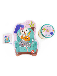 Пазл Мастер Игрушек Одни дома, фигурный 34 элемента