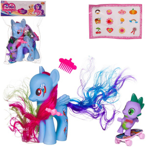 Игровой набор Abtoys Моя лошадка Пони голубая с сиреневым малышом дракончикомСИМВОЛ ГОДА 2026 Игровой набор Abtoys Моя лошадка Пони голубая с сиреневым малышом дракончикомСИМВОЛ ГОДА 2026
