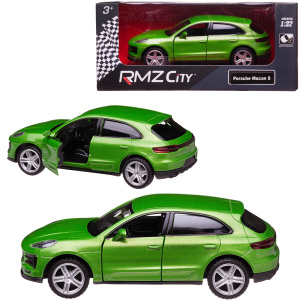 Машина металлическая RMZ City серия 1:32 Porsche Macan S 2019, инерционная, цвет зеленый, двери открываются Машина металлическая RMZ City серия 1:32 Porsche Macan S 2019, инерционная, цвет зеленый, двери открываются