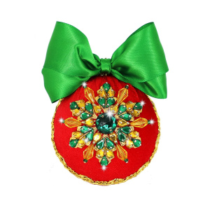 Шар новогодний "Снежинка" красная Шар новогодний "Снежинка" красная