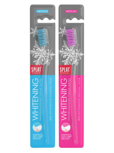 SPLAT Зубная щетка Whitening средняя 2 цвета