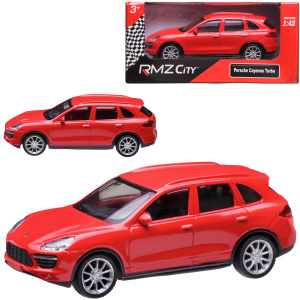 Машинка металлическая Uni-Fortune RMZ City 1:43 Porsche Cayenne Turbo , без механизмов, цвет красный, 12,5 x 5,6 x 5,9 см