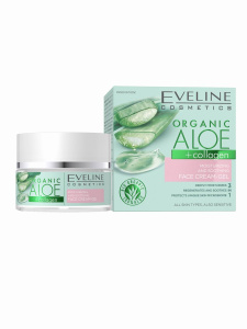 EVELINE Organic Aloe+Collagen Кр.-гель для норм/чув.кожи ув.-ус.50мл