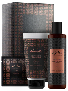 ZEITUN Набор Только для него: крем д/бритья+шампунь-гель д/душа 2в1