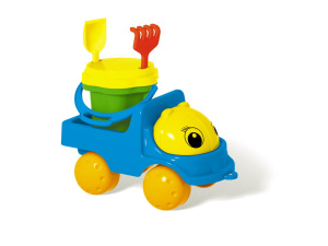 Набор для песочницы STELLAR №141 (машинка-каталка, ведро, лопатка, грабелька)