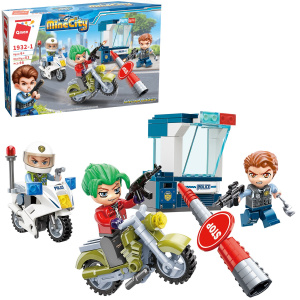 Конструктор Qman серия MineCity Полицейские истории:блокпост 98 деталей