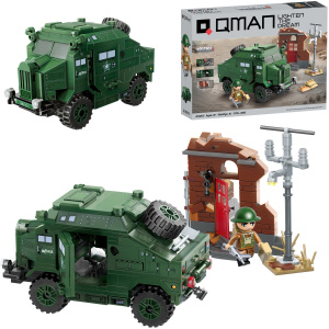 Конструктор Qman серия WORLD WAR II Военная бронированная машина, 492 детали