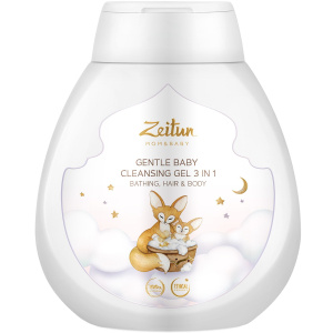 ZEITUN Mom&Baby Нежный детский гель 3 в 1 для купания очищений волос и тела 250 мл