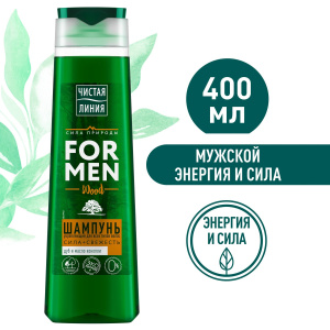 Чистая Линия For Men Шампунь Укрепляющий для мужчин 400мл