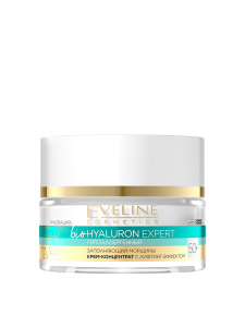 EVELINE bioHYALURON EXPERT Заполняющий морщины крем-концентрат с лифтинг-эффектом 50+ день/ночь