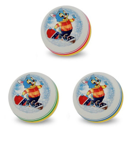 Мяч ПОЙМАЙ Заяц на сноуборде в ассортименте диаметр 150мм