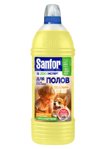 SANFOR Средство для мытья полов УЛЬТРА БЛЕСК "ZOO эксперт Когда в доме собака", 1 л