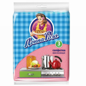 Донна Роза Салфетки вискозные 3 шт