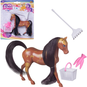 Фигурка Abtoys Лошадка в наборе с предметами ухода, 6 видов в коллекции, на блистереСИМВОЛ ГОДА 2026 Фигурка Abtoys Лошадка в наборе с предметами ухода, 6 видов в коллекции, на блистереСИМВОЛ ГОДА 2026