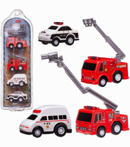 Junfa Машинки Автомаркет 4 штуки, инерционные вид2